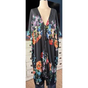 Johnny Was Flower Arch Midi Robe Kimono L/XL